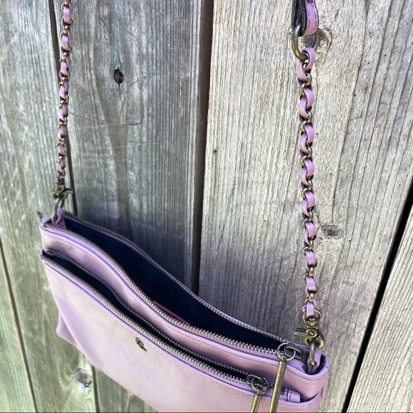 Elliot Lucca Pink Leather Shoulder Bag - Picture 6 of 8